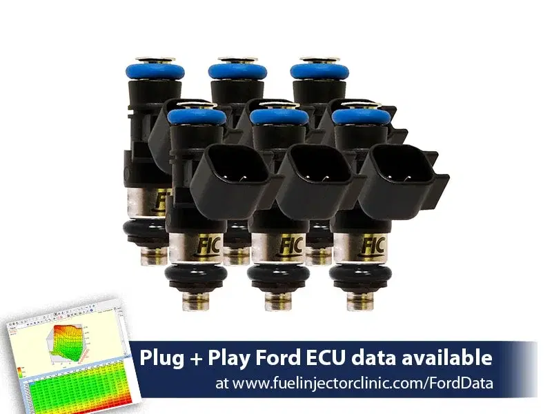 1000cc (85 lbs/hr at 43.5 PSI fuel pressure) FIC Injector Set for Ford Mustang V6 (2011-2017) -