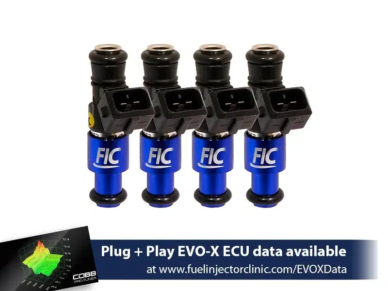 1200cc (Previously 1100cc) FIC Mitsubishi Evo X Injector Set (High-Z) -