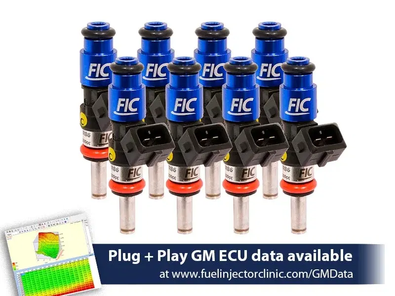 1200cc (130 lbs/hr at OE 58 PSI fuel pressure) FIC Injector Set for LS2 engines (High-Z) -