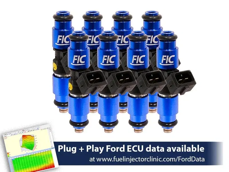 1200cc (110 lbs/hr at 43.5 PSI fuel pressure) FIC Injector Set for Ford F150 (1985-2003)/Ford Lightning (1993-1995) -