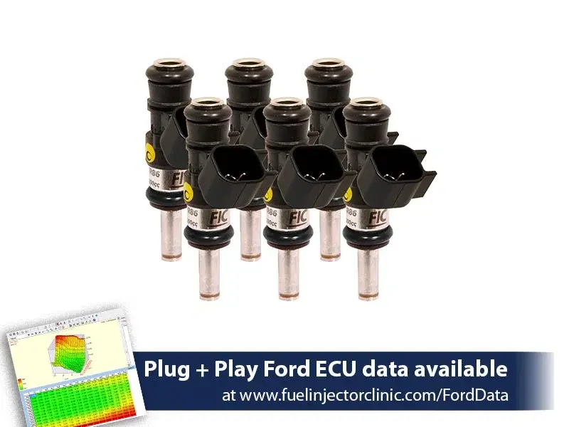 1440cc (140 lbs/hr at 43.5 PSI fuel pressure) FIC Injector Set for Ford Mustang V6 (2011-2017) -