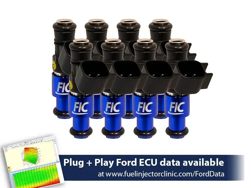 1440cc (140 lbs/hr at 43.5 PSI fuel pressure) FIC Injector Set for Ford Shelby GT500 (2007-2014) / Ford GT40 (2005-2006)(High-Z) -
