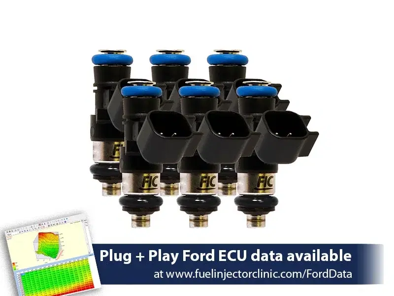 1650cc (160 lbs/hr at 43.5 PSI fuel pressure) FIC Injector Set for Ford Mustang V6 (2011-2017) -