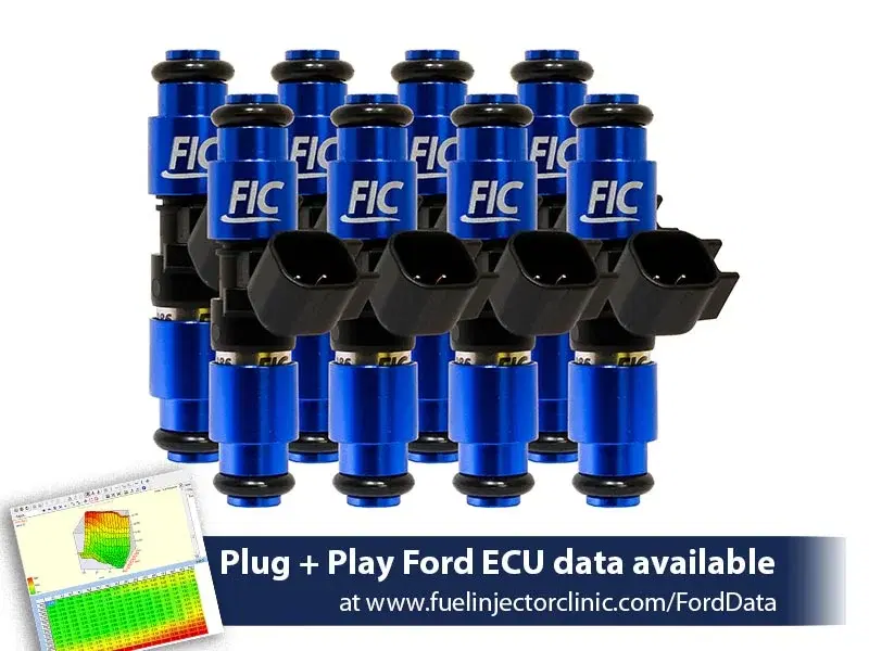 1650cc (160 lbs/hr at 43.5 PSI fuel pressure) FIC Injector Set for Ford F150 (1985-2003)/Ford Lightning (1993-1995) -