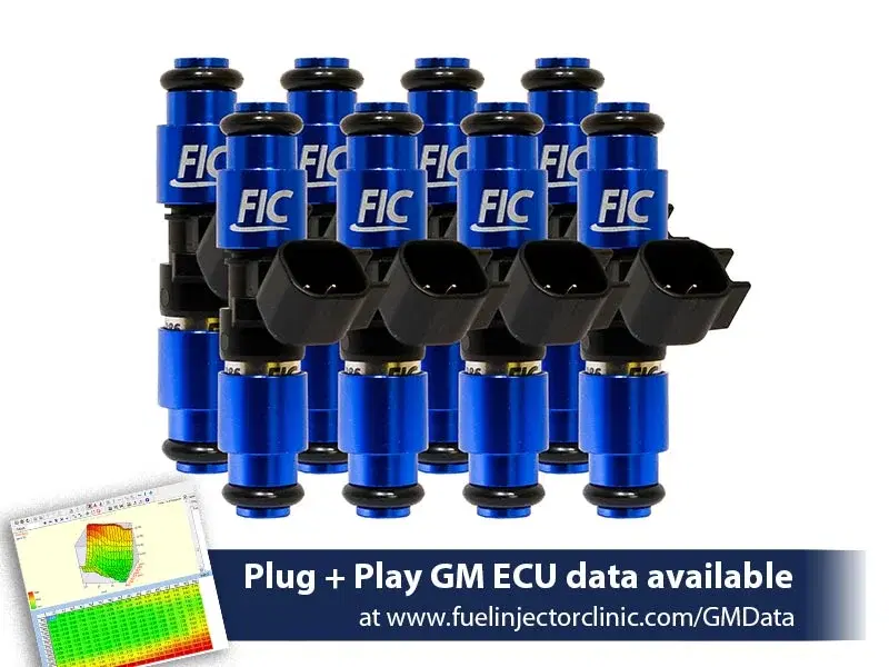 1650cc (180 lbs/hr at OE 58 PSI fuel pressure) FIC Injector Set for SBC engines (High-Z) -
