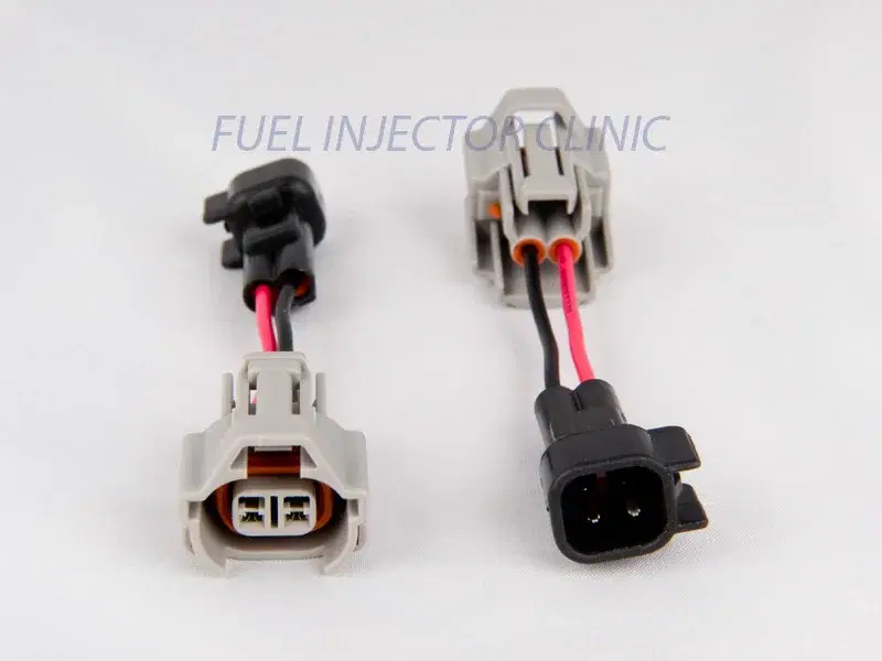 Set of 4 Denso (female) to US Car/EV6 (male) injector plug adaptors -