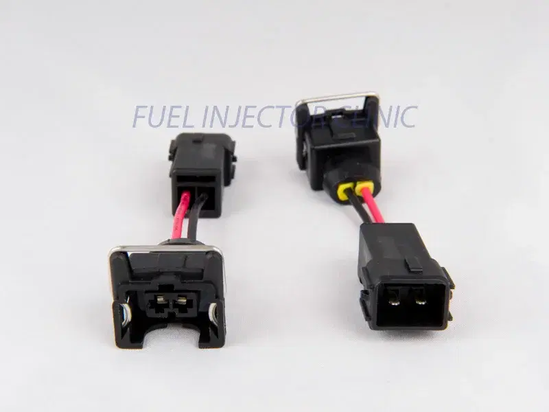 Set of 4 Jetronic/EV1 (female) to Honda OBD2 (male) injector plug adaptors -